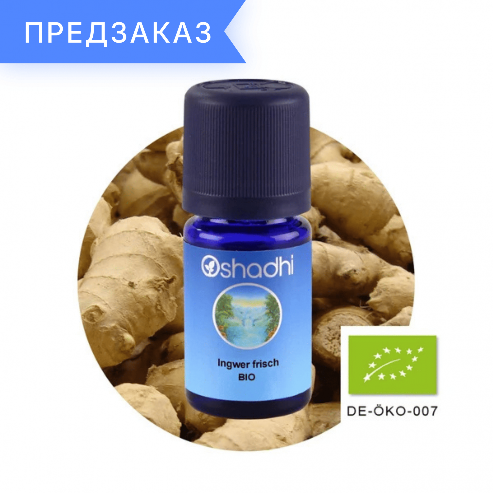 Имбирь свежий, органический, Zingiber officinale 5 мл